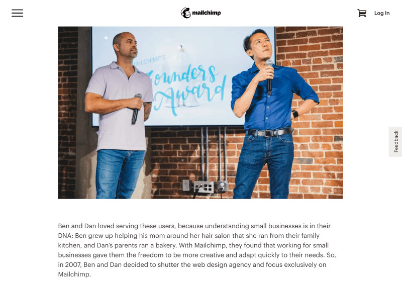 exemples de pages à propos