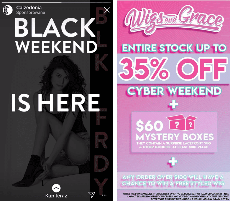 Instories du week-end noir