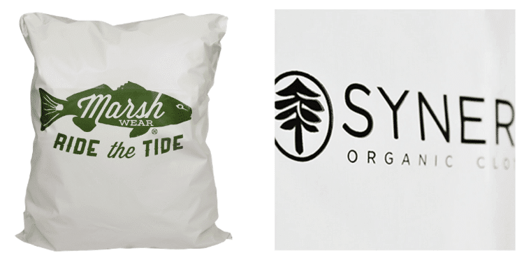 Beispiele für Biofolie zum Einwickeln von Kleidung. Quelle: ecoenclose.com