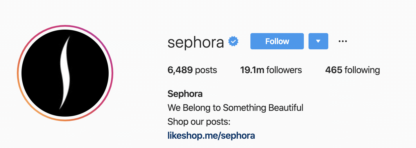 Sephora link di bio