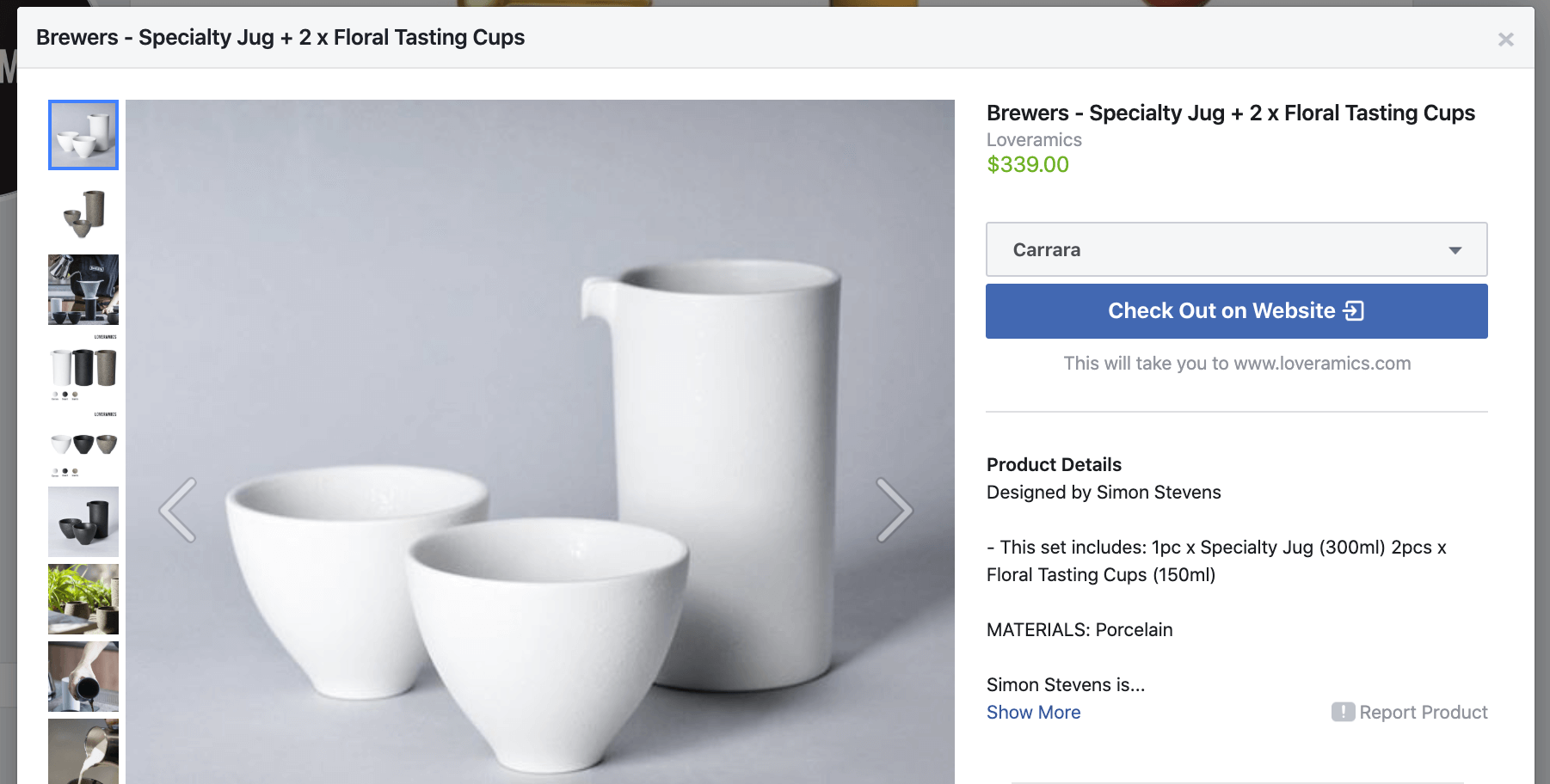 Loveramics di Toko Facebook