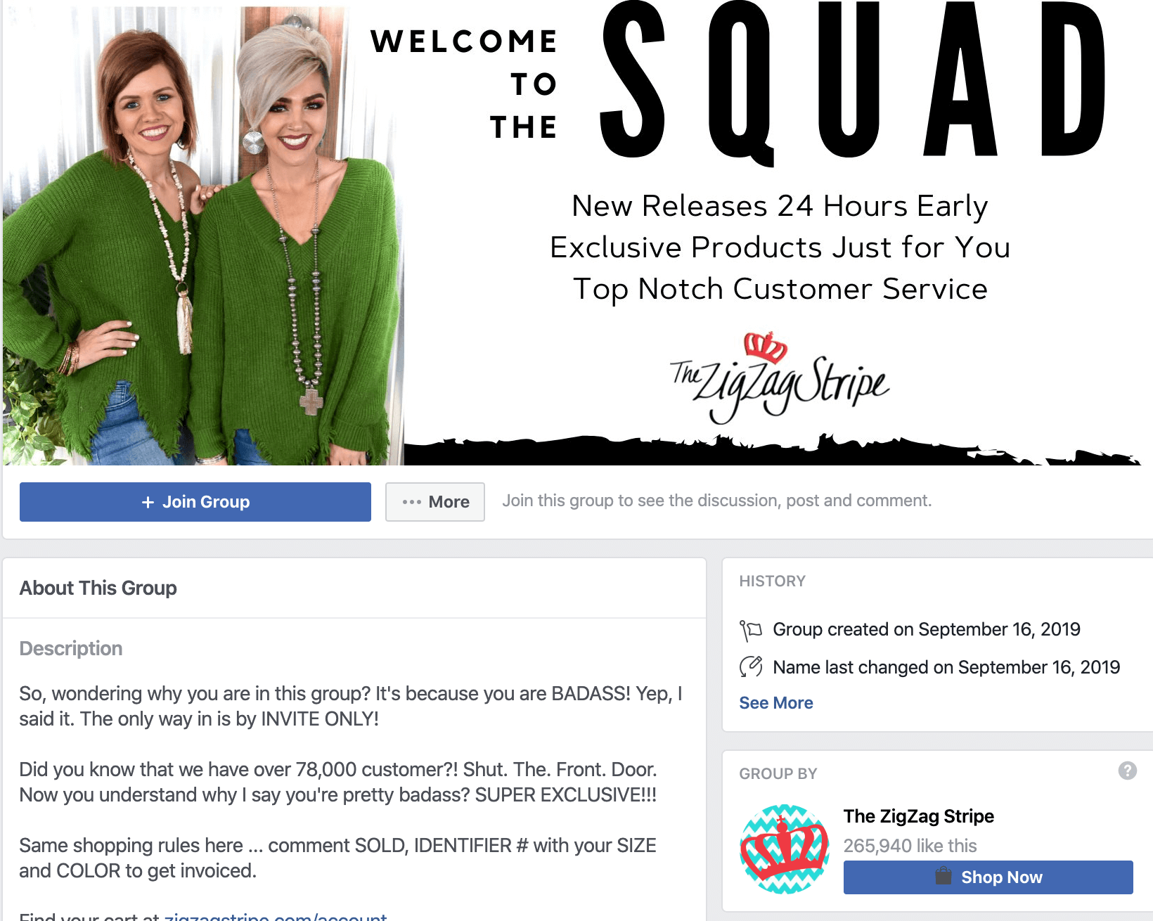 Grup facebook ZigZag