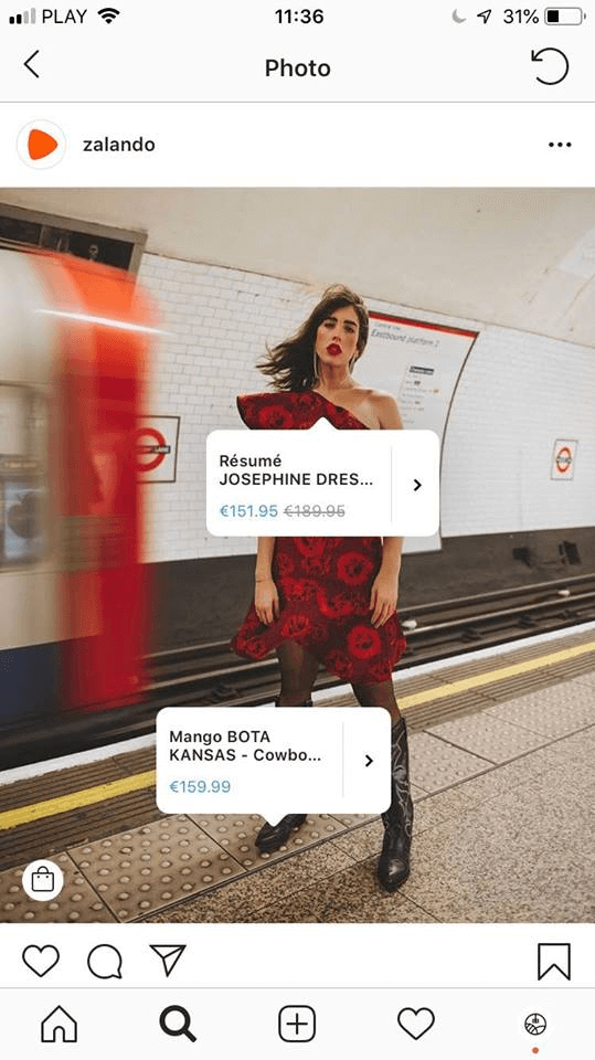 Aktivitas luar biasa Zalando di Instagram