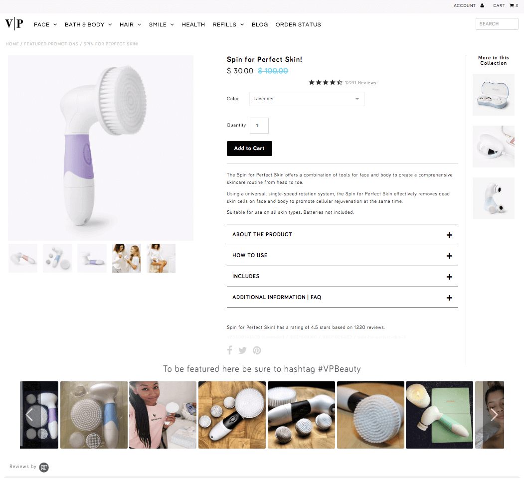 Bukti sosial Vanity Planet