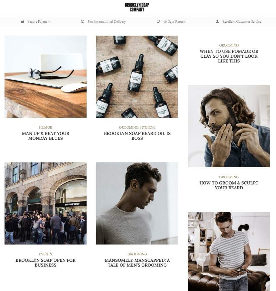 電子商務博客示例