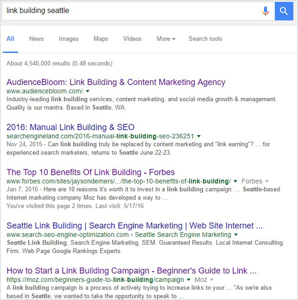 ผลการค้นหา google google search results