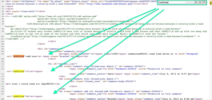 リンクがフォローされていないかどうかを確認する方法