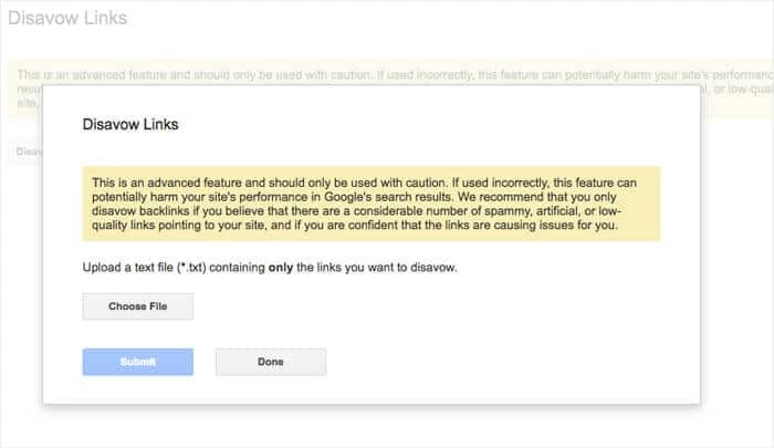Use the Disavow Tool