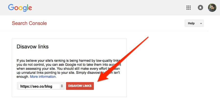 Desautorizar enlaces