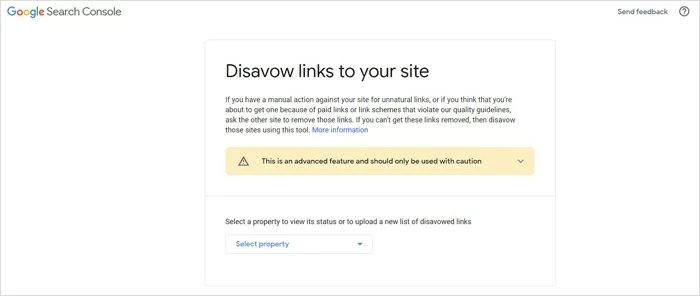 Google Disavow Links Tool