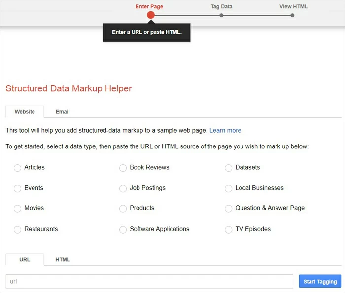 Google 的结构化数据标记助手