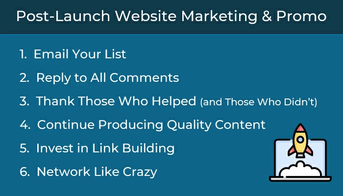 發布後網站營銷和促銷