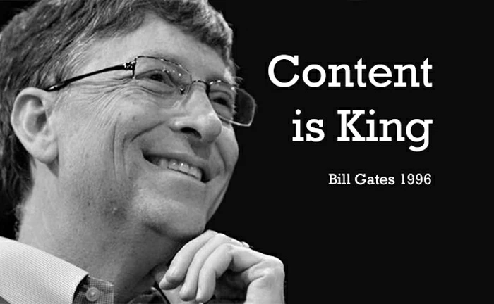 Le contenu est le roi Bill Gates