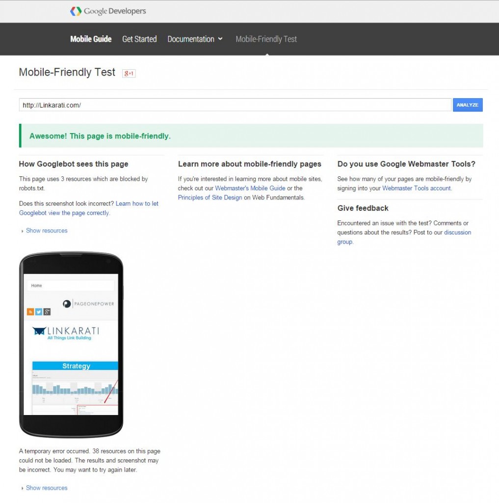 Linkarati ramah seluler