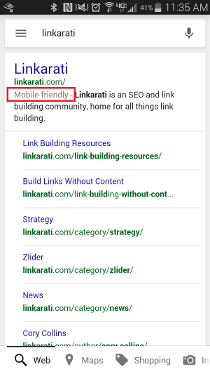 Label ramah seluler Google