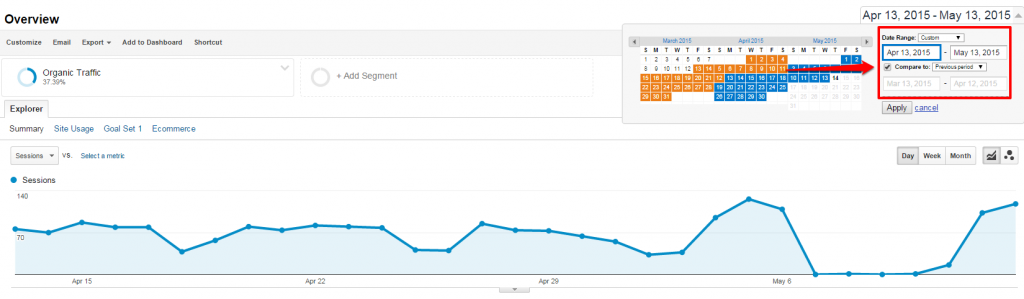 GA 日期更改比较