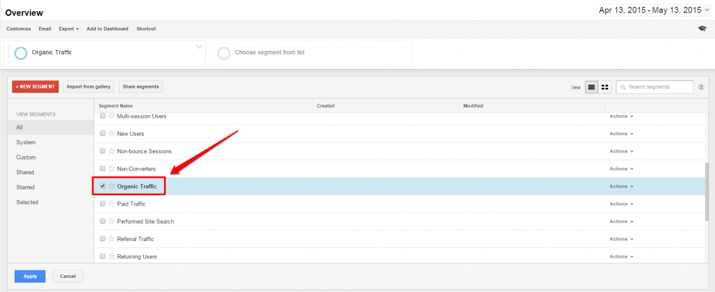 GA 有机流量过滤器