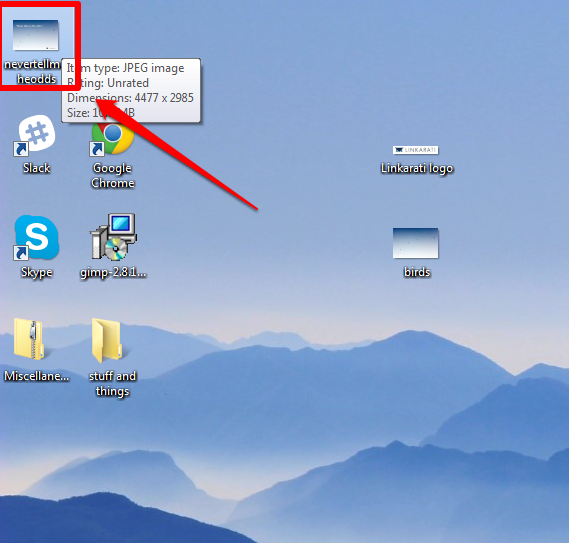 Capture d'écran du bureau