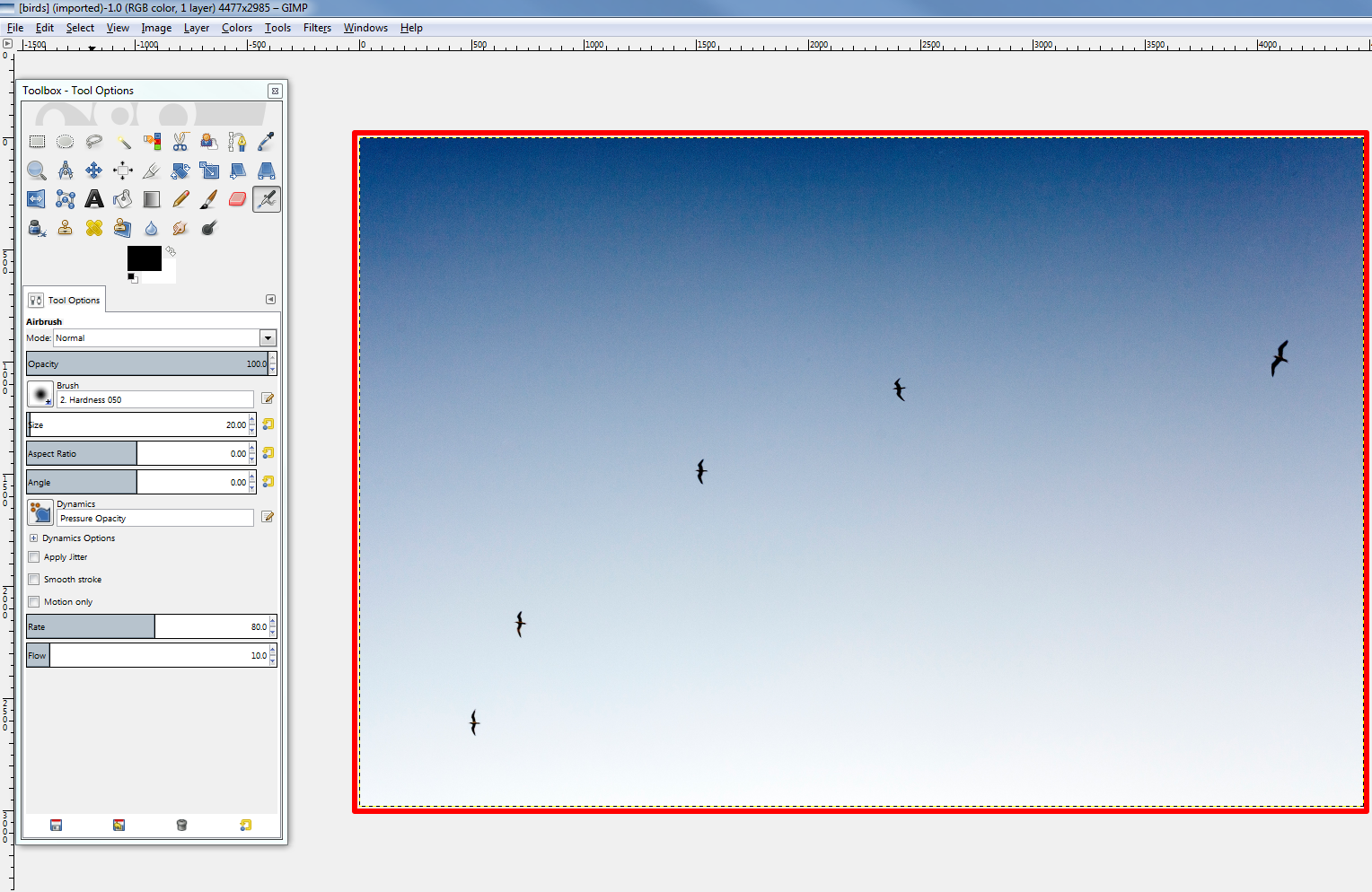 Capture d'écran du didacticiel