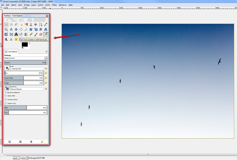 Capture d'écran du didacticiel