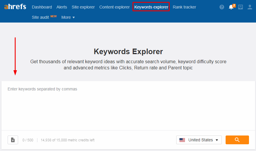 Ahrefs KW Explorer