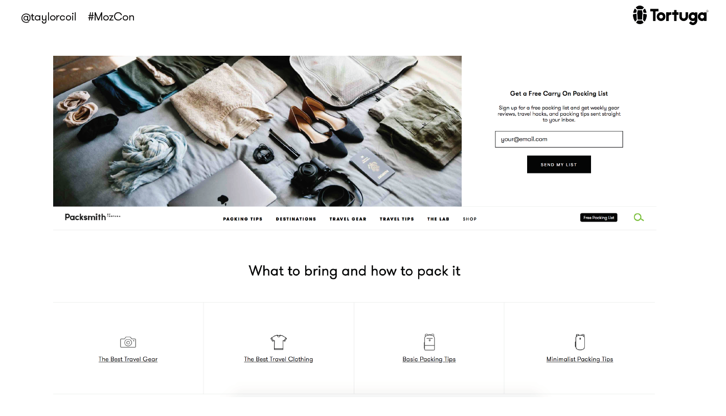 مثال على التنفيذ - Taylor Coil، MozCon2018
