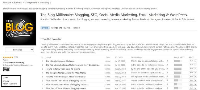 مدونة المليونير بودكاست