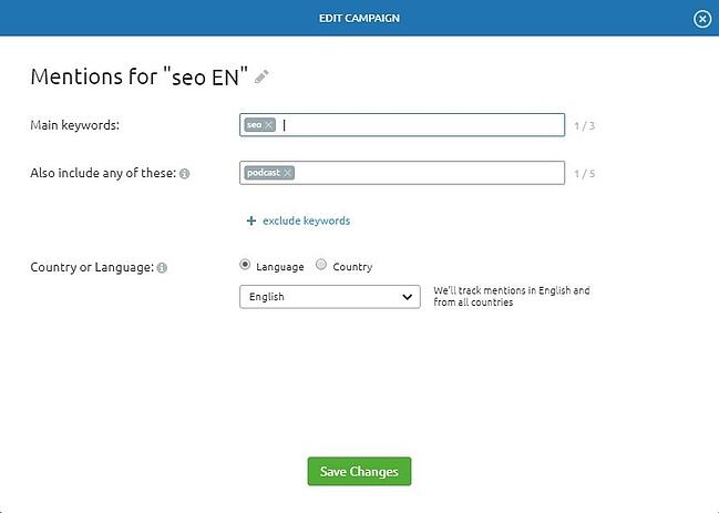 يذكر العلامة التجارية SEMrush