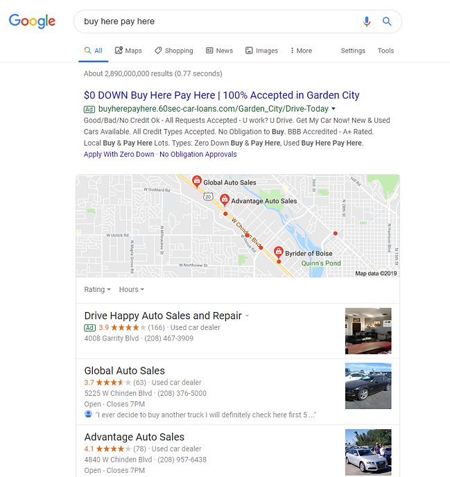 BHPH SERP أولاً