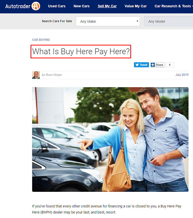 مشاركة مدونة Autotrader