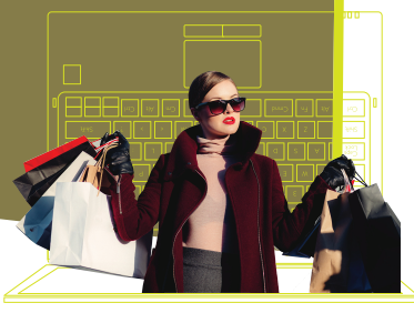 immagine donna con borse