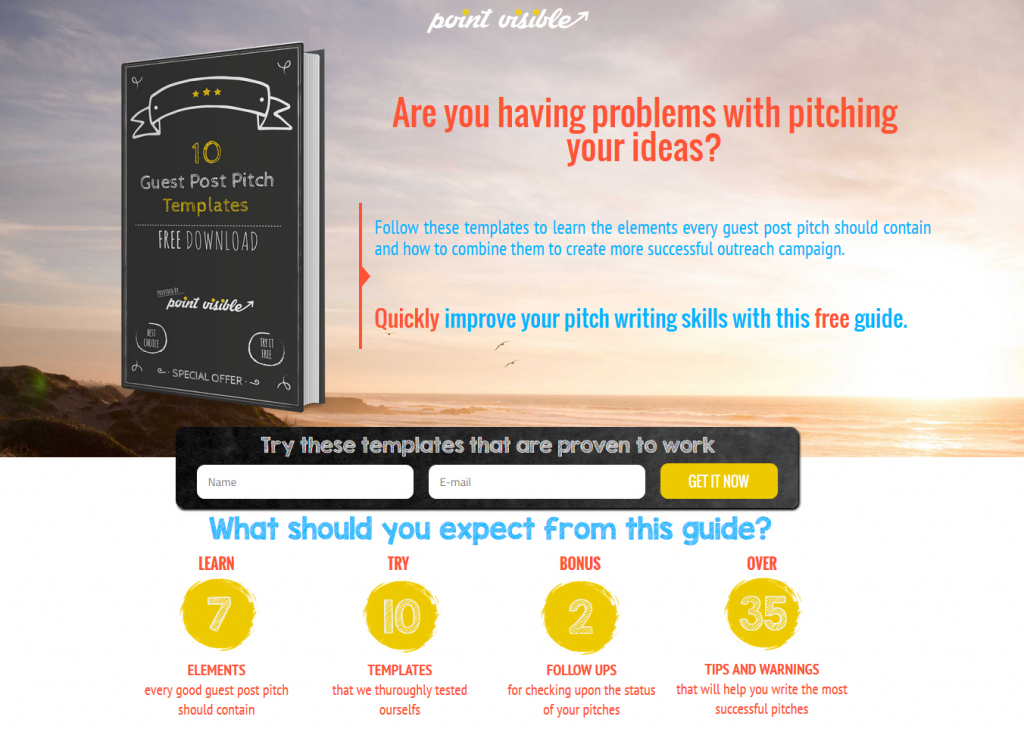 مثال على الصفحة المقصودة