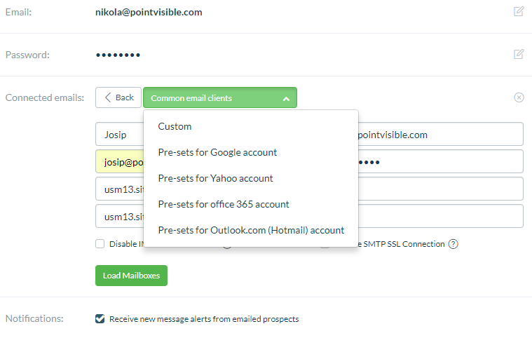 Ninja Outreach 電子郵件設置