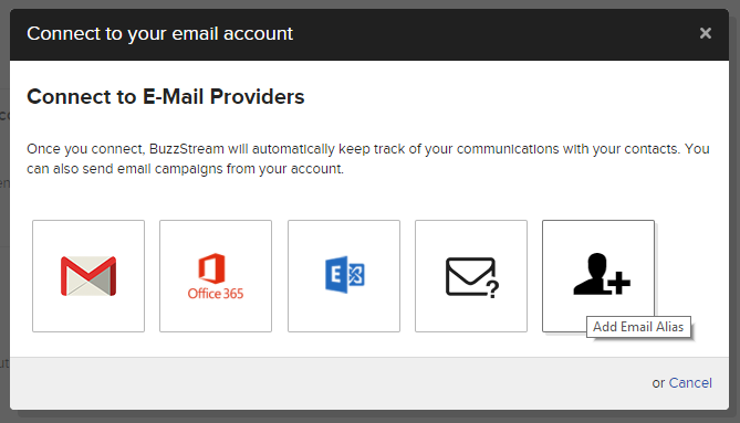 BuzzStream 電子郵件設置