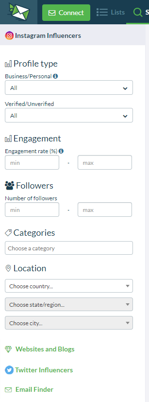 忍者外展 Instragram nfluncer 搜索