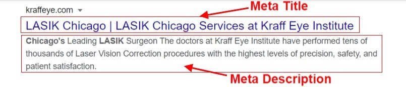 元標題和元描述示例