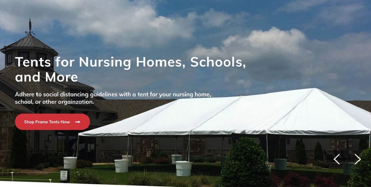 帳篷業務網頁設計示例