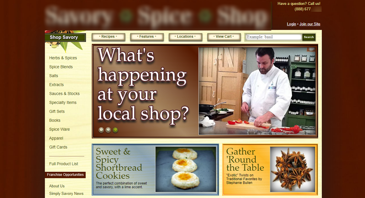 Savory Spice Old 웹사이트