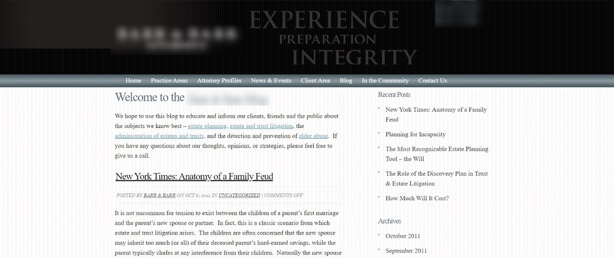 信託訴訟法律事務所のウェブサイトの次のバージョン