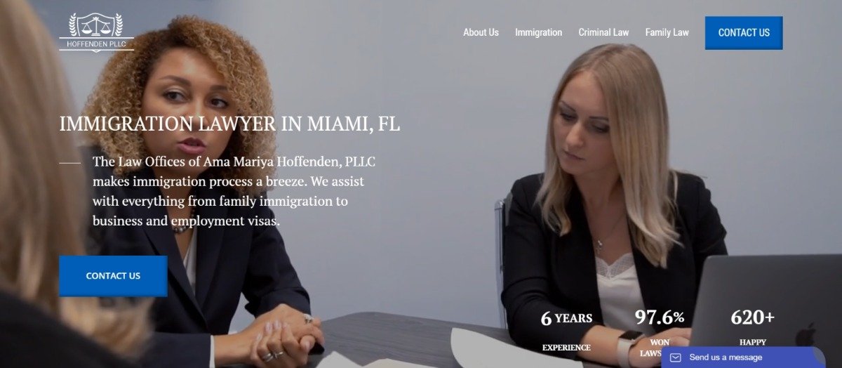 移民弁護士のウェブサイト