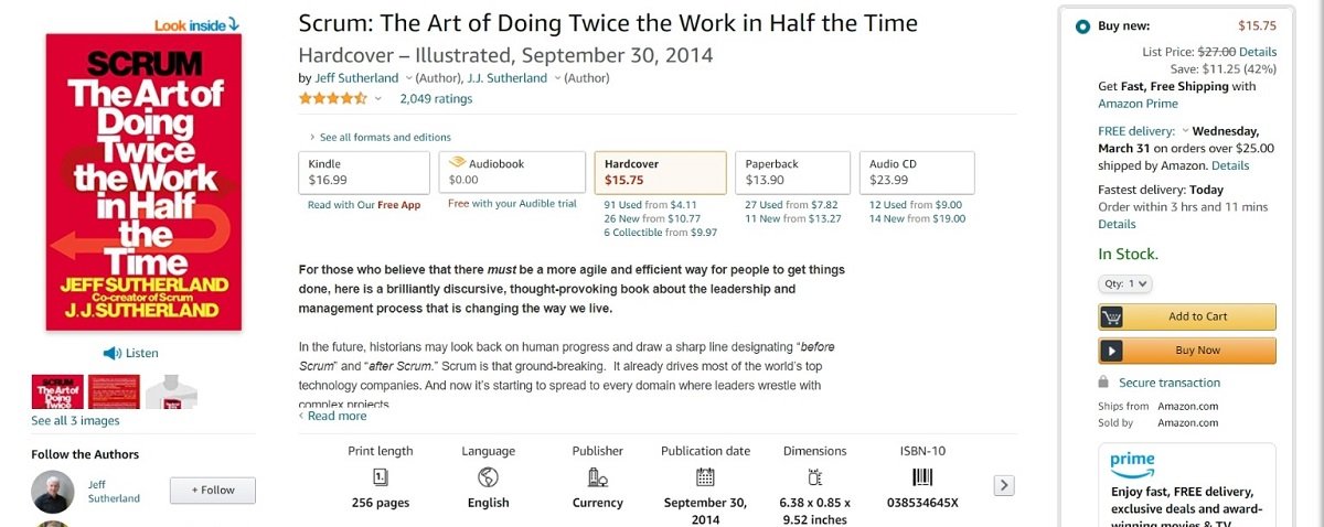 scrum di jeff sutherland