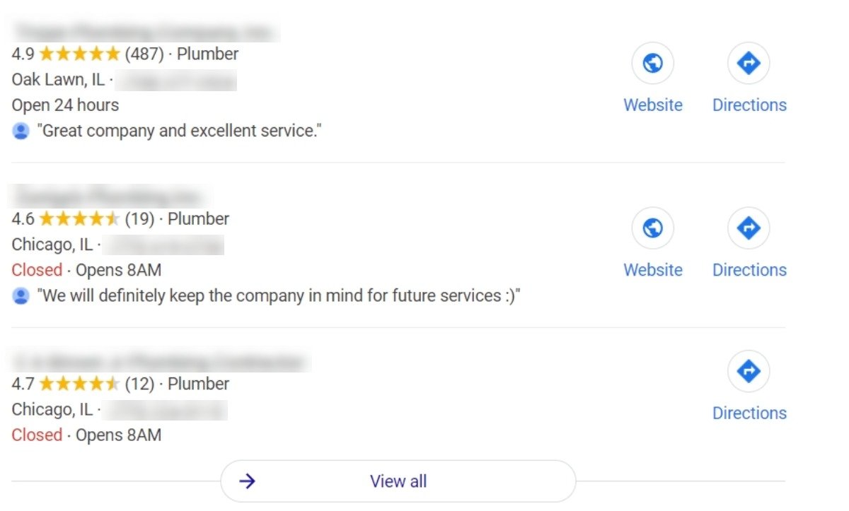 гугл мой бизнес для сантехников