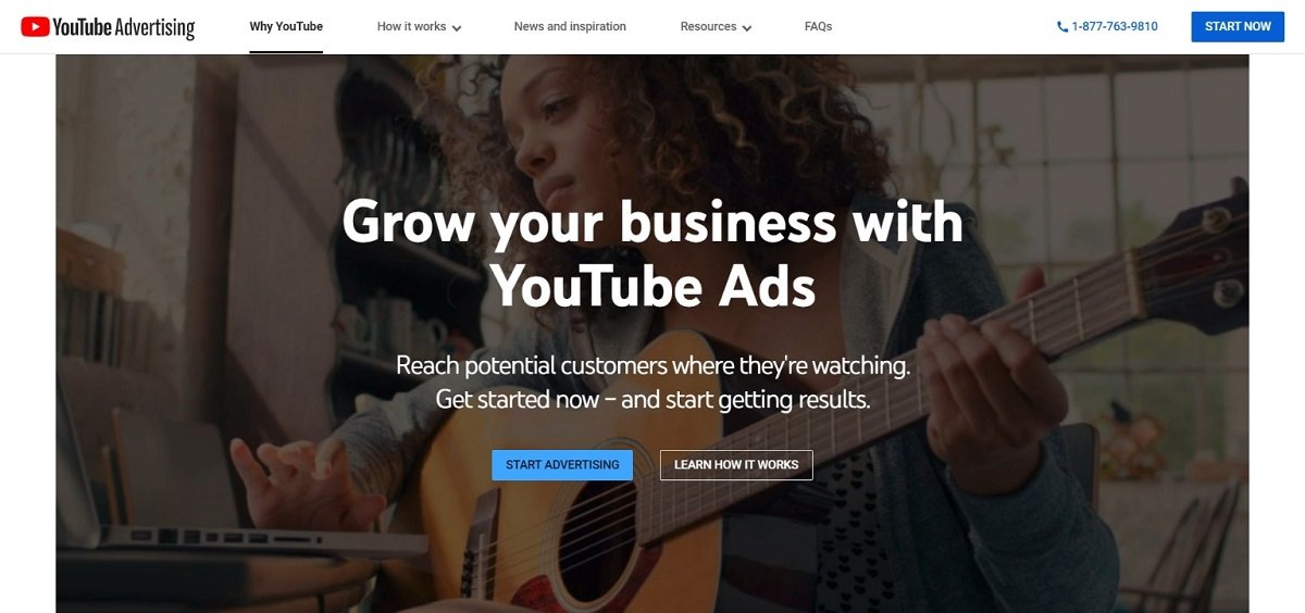 anúncio de vídeo do youtube