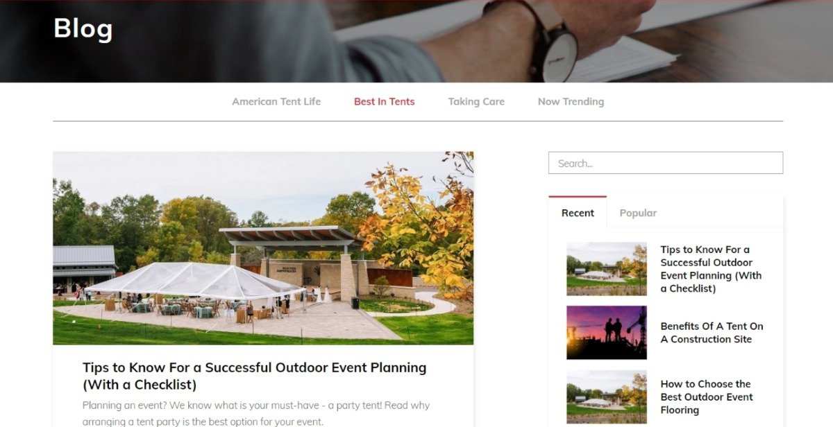 Blog über Zelte, um den Aufbau von E-Commerce-Links zu steigern