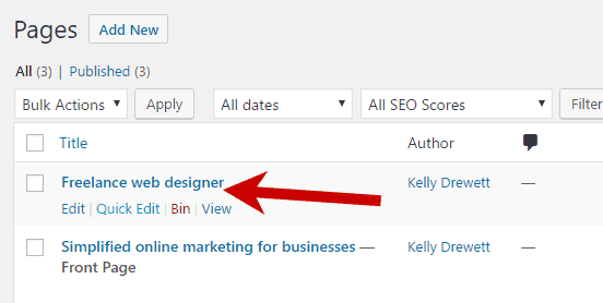 如何在WordPress中編輯頁面內容