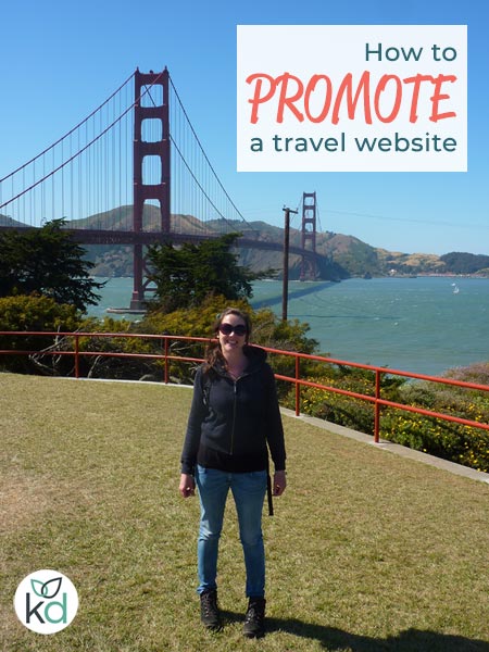 如何推廣旅遊網站 - Kelly at the Golden Gate Bridge, San Francisco
