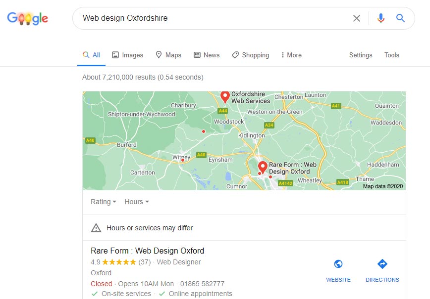 Compania mea pe Google - afișare Google Maps