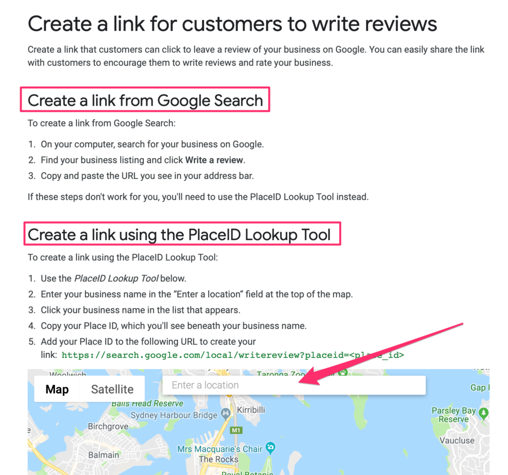 Linkuri Google My Business Review