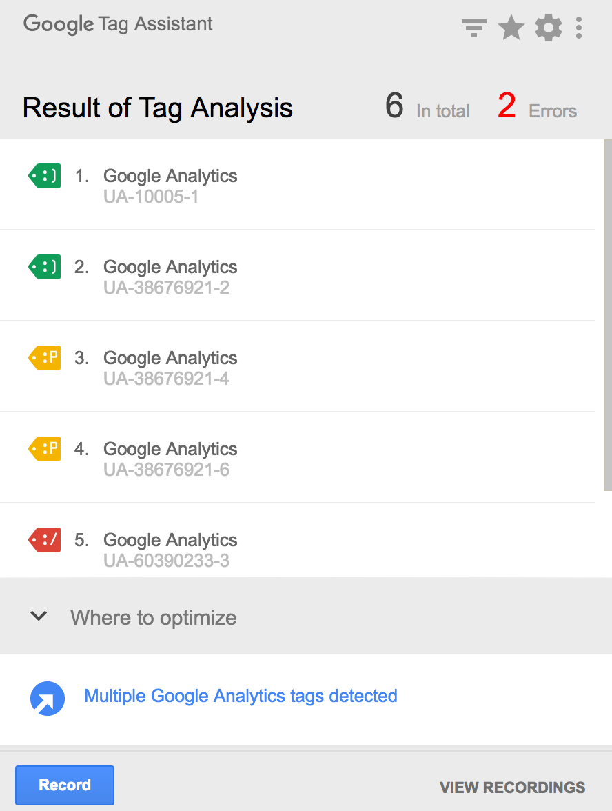Google Tag Assistant