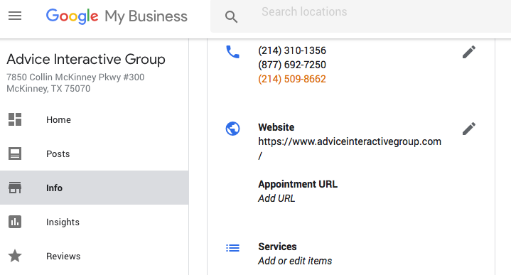 Панель управления GMB GMB Dashboard